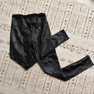 Black Faux Leather Leggings